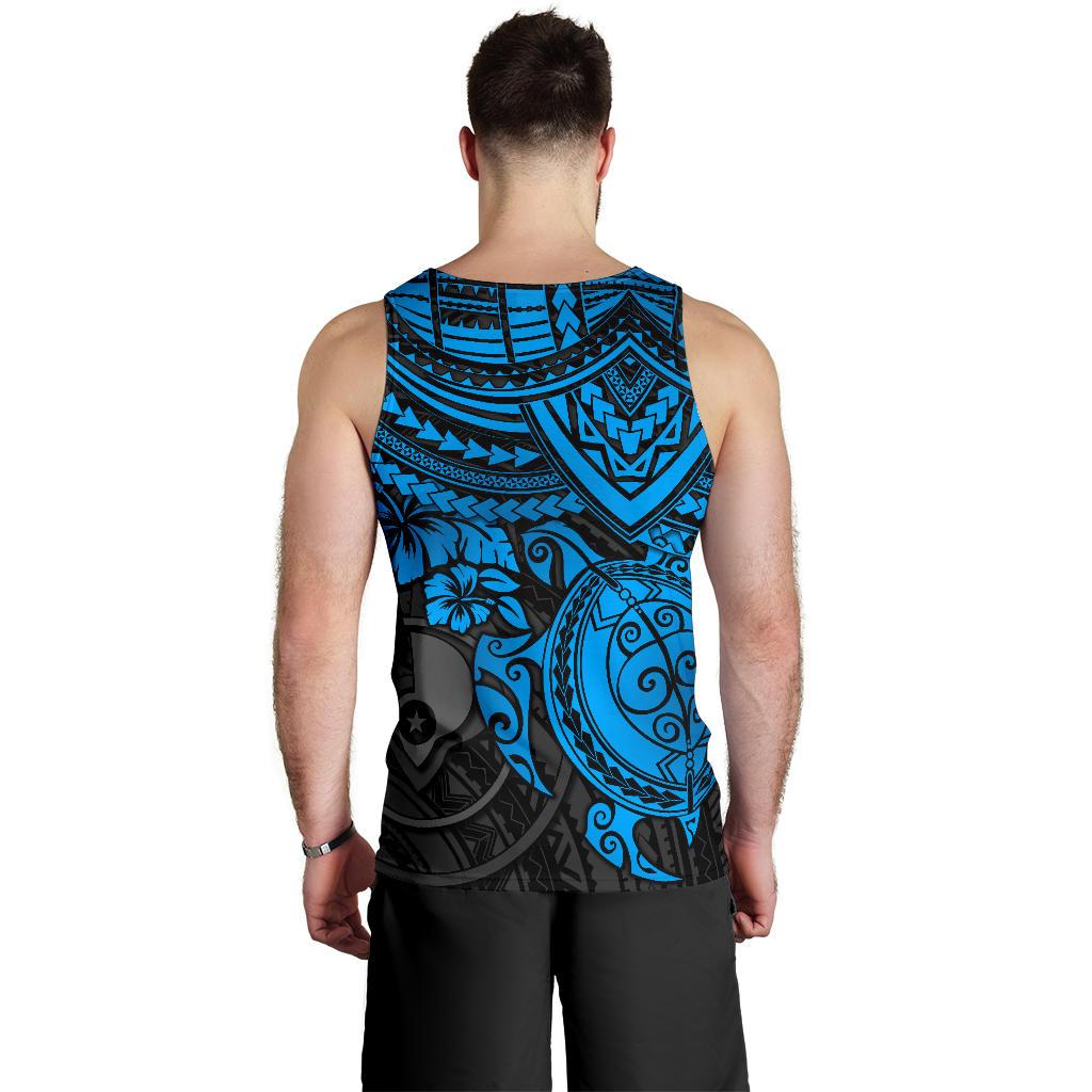 Yap Polynesian Tank Top (Men) - Blue Turtle - Polynesian Pride