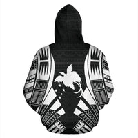 Papua New Guinea Polynesian ll Over Hoodie White Tattoo - Polynesian Pride