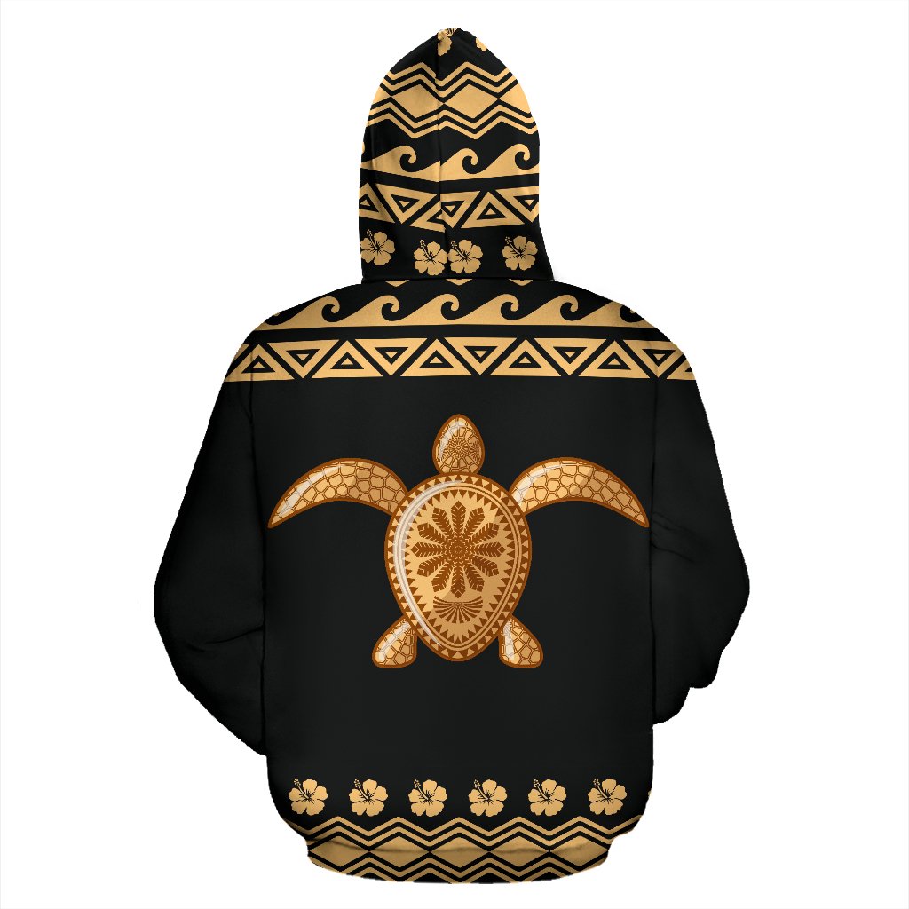 Oahu All Over Zip up Hoodie Polynesian Turtle Hoodie - Polynesian Pride