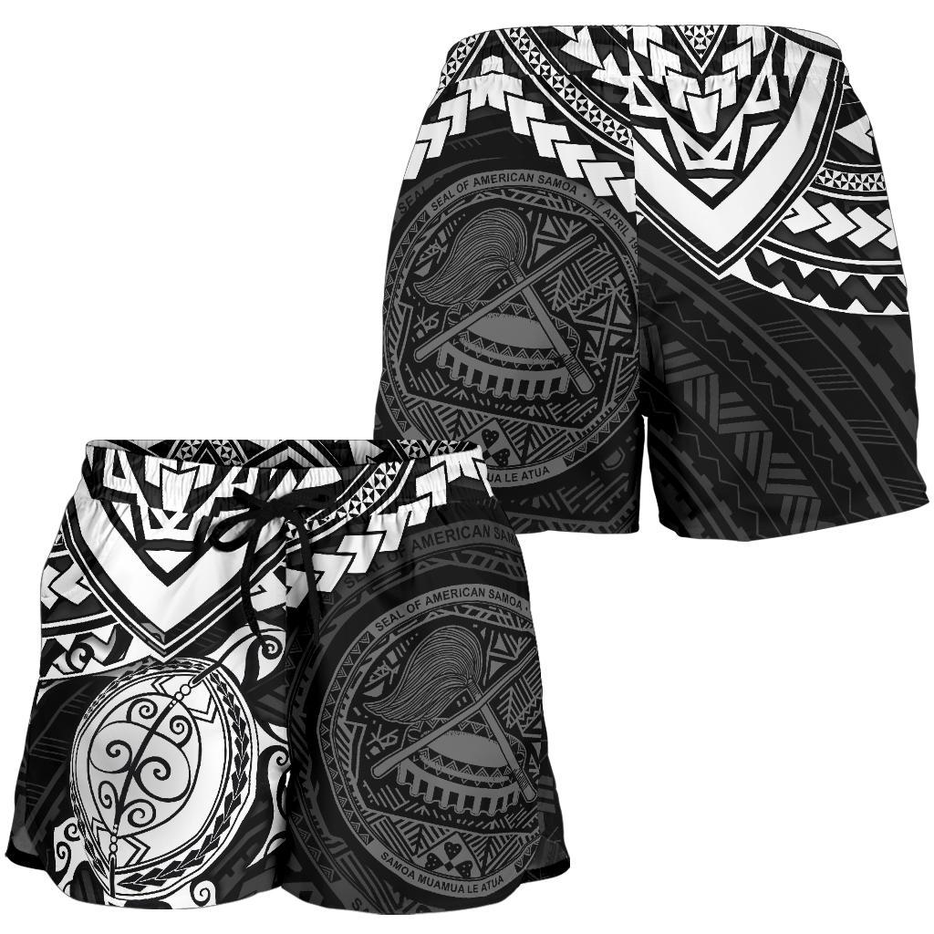 American Samoa Polynesian Shorts (Women) - Black Turtle - Polynesian Pride