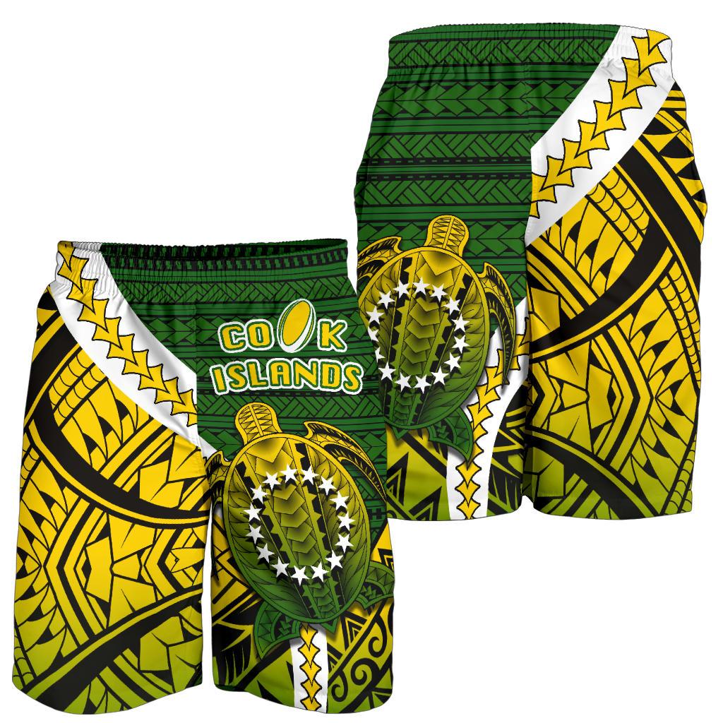 Cook Islands Men Shorts Style Turtle Rugby - Polynesian Pride