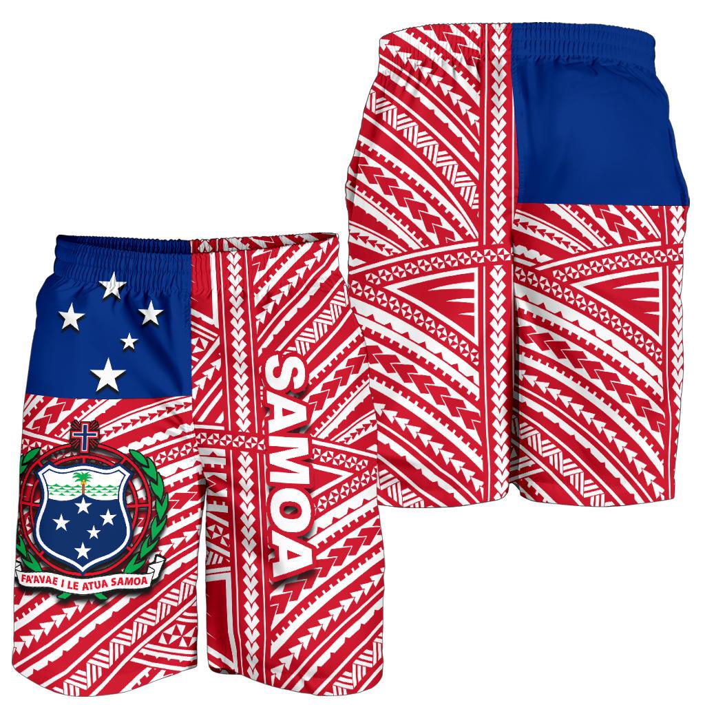 Samoa Flag Polynesian All Over Print Men's Shorts - Polynesian Pride