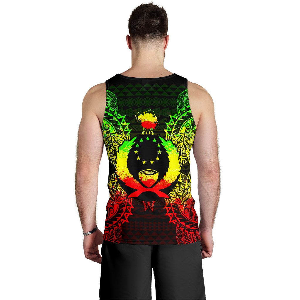 Pohnpei Polynesian Men Tank Top Map Reggae - Polynesian Pride