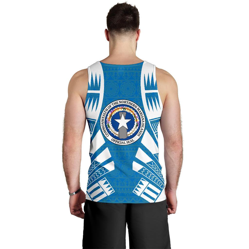 Northern Mariana Islands Men Tank Top - Polynesian Tattoo Flag - Polynesian Pride