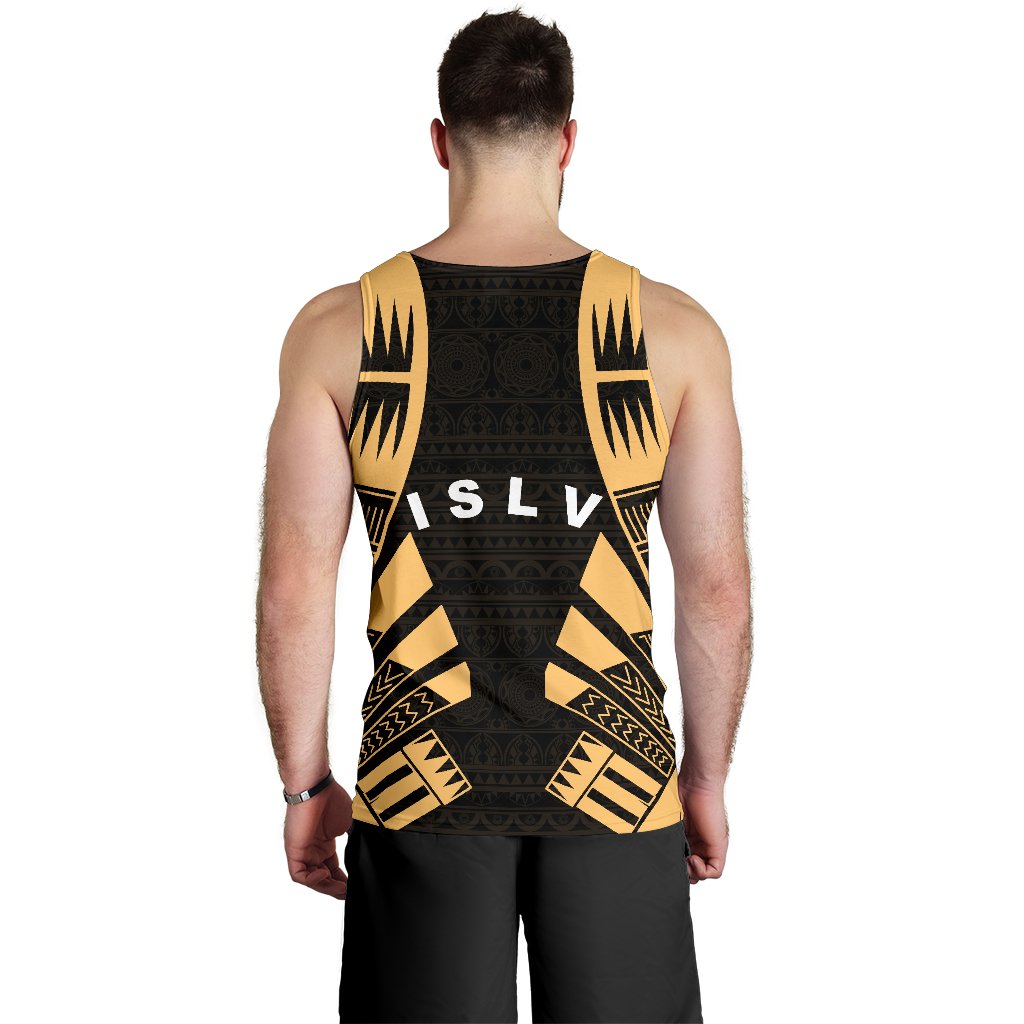 Society Islands Men Tank Top - Polynesian Tattoo Gold - Polynesian Pride