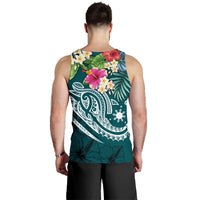 The Philippines Men's Tank Top - Summer Plumeria (Turquoise) - Polynesian Pride