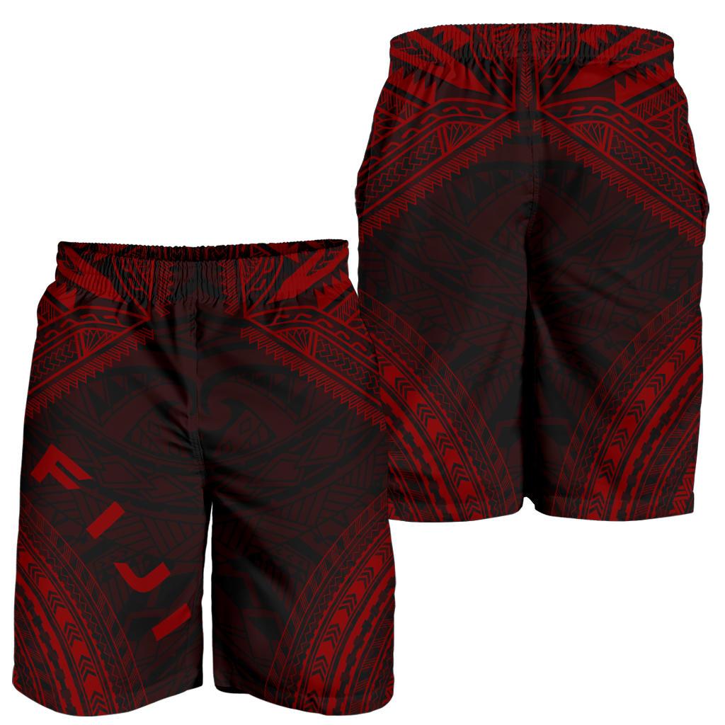 Fiji Men's Shorts - Polynesian Chief Red Version - Polynesian Pride
