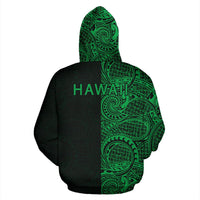 Turtle Hoodie Zip up Polynesian Half Style 01 - Polynesian Pride