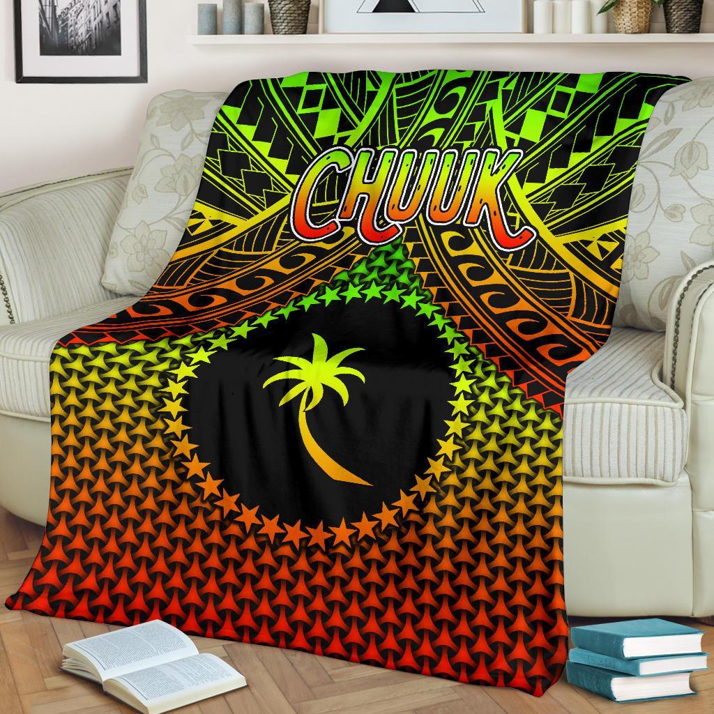 Polynesian Chuuk Premium Blanket - Reggae Vintage Polynesian Patterns - Polynesian Pride