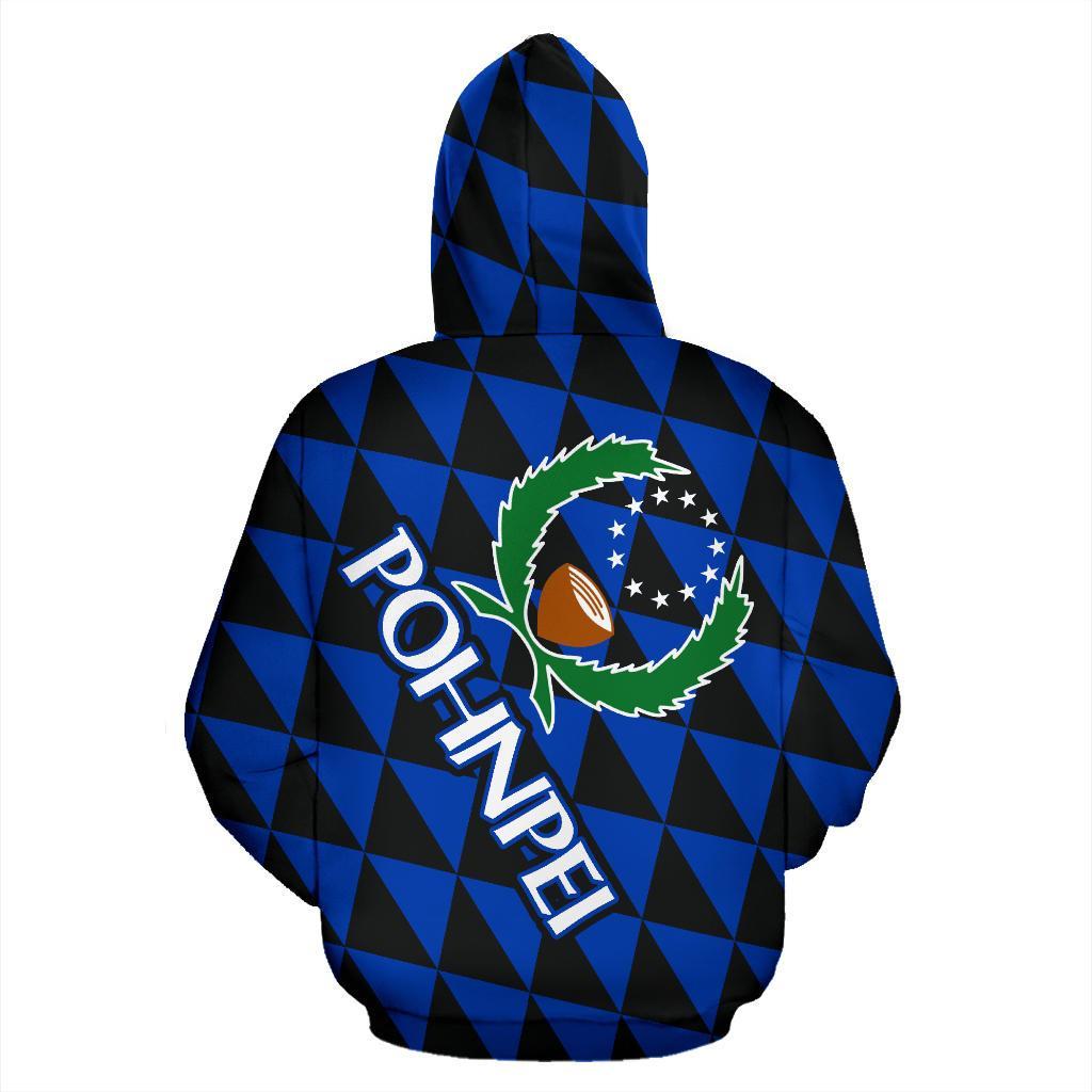 Pohnpei Polynesian All Over Hoodie Pohnpei Flag - Polynesian Pride