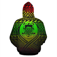 Tuvalu All Over Hoodie Lift up Reggae - Polynesian Pride