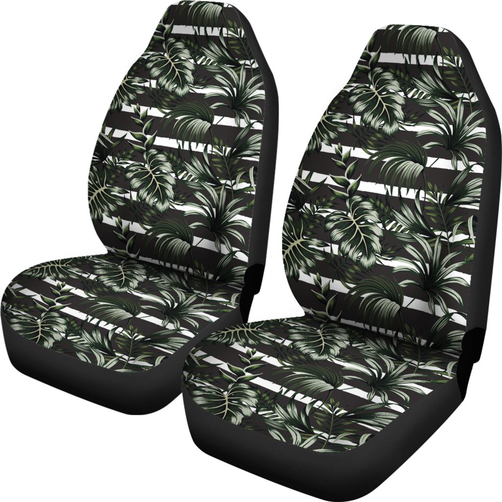 Hawaii Tropical Line Patttern Car Seat Cover Universal Fit Black - Polynesian Pride