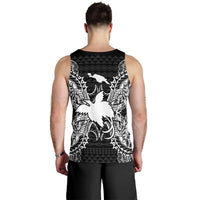 Papua New Guinea Polynesian Men Tank Top Map Black - Polynesian Pride