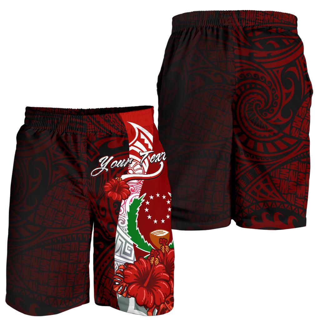 Pohnpei Micronesia Custom Personalised Men's Shorts - Coat Of Arm With Hibiscus - Polynesian Pride