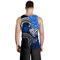 Samoa Custom Personalised Men's Tank Top - Samoa Seal Wave Style (Blue) - Polynesian Pride