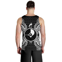 Yap Polynesian Men Tank Top Map Black - Polynesian Pride