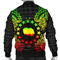 Cook Islands Polynesian Men's Bomber Jacket Map Reggae - Polynesian Pride