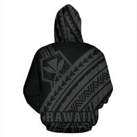 Hawaii Kanaka Polynesian Hoodie Poly Style Gray - Polynesian Pride