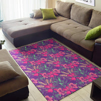 Tropical Hibiscus Purple Rug - Polynesian Pride
