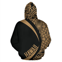 Hawaii Polynesian Zip up Hoodie Golden Circle Style - Polynesian Pride