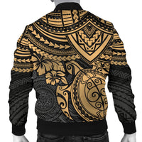 Polynesian Bomber Jacket (Men) - Polynesian Golden Turtle - Polynesian Pride