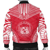 Hawaii Flag Polynesian Chief Men's Bomber Jacket - Polynesian Pride