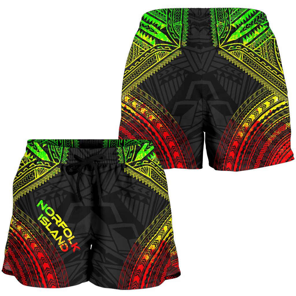 Norfolk Island Women's Shorts - Polynesian Chief Reggae Version - Polynesian Pride