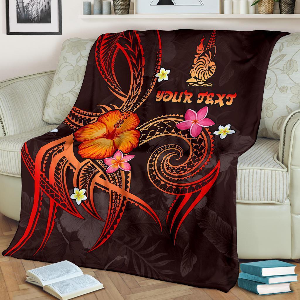 New Caledonia Polynesian Personalised Premium Blanket - Legend of New Caledonia (Red) - Polynesian Pride