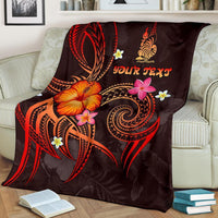 New Caledonia Polynesian Personalised Premium Blanket - Legend of New Caledonia (Red) - Polynesian Pride