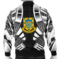 Tuvalu Men Bomber Jackets - Polynesian Tattoo Black - Polynesian Pride