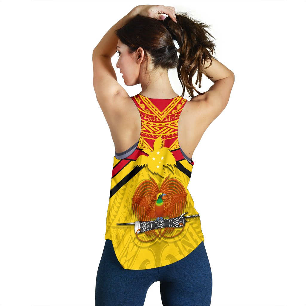 Papua New Guinea Rugby Women Racerback Tank PNG - The Kumuls - Polynesian Pride