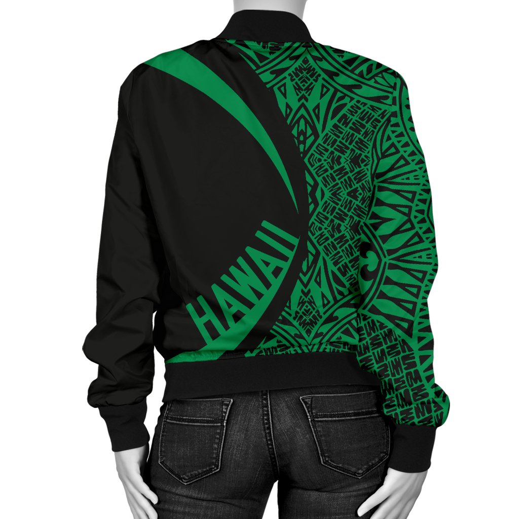 Hawaii Coat Of Arm Women's Bomber Jacket - Circle Style 04 - Polynesian Pride