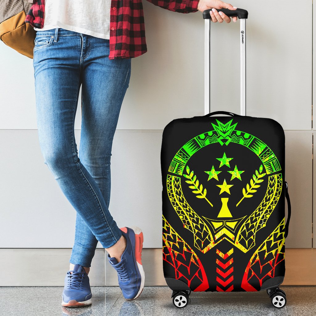 Kosrae Luggage Cover - Micronesian Tribal Reggae - Polynesian Pride