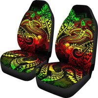 Polynesian Car Seat Covers - Reggae Shark Polynesian Tattoo - Polynesian Pride