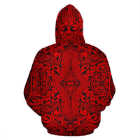 Hawaii Hoodie Polynesian Culture Red Pullover - Polynesian Pride