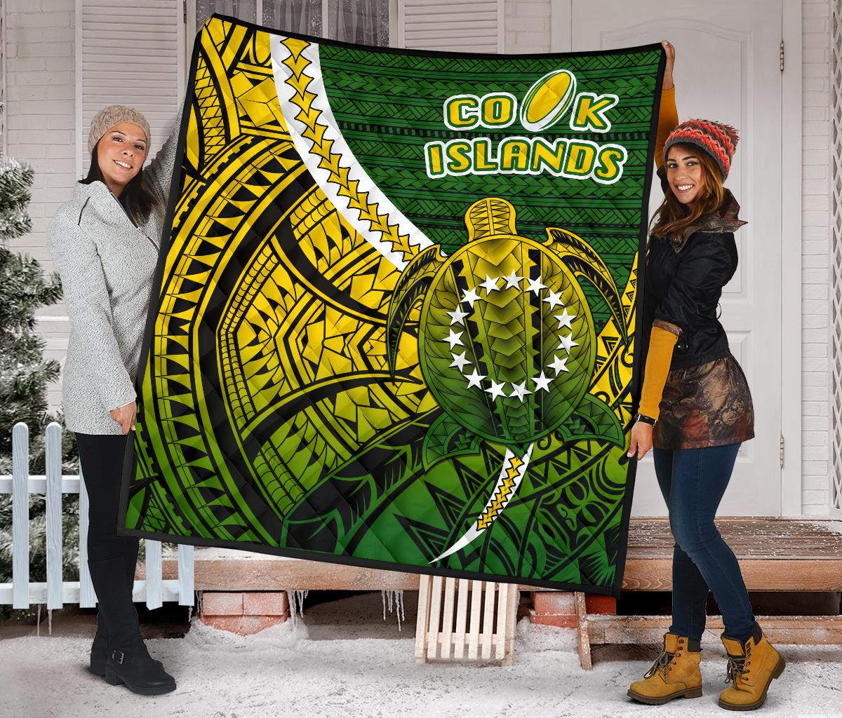 Cook Islands Premium Quilt Style Turtle Rugby - Polynesian Pride