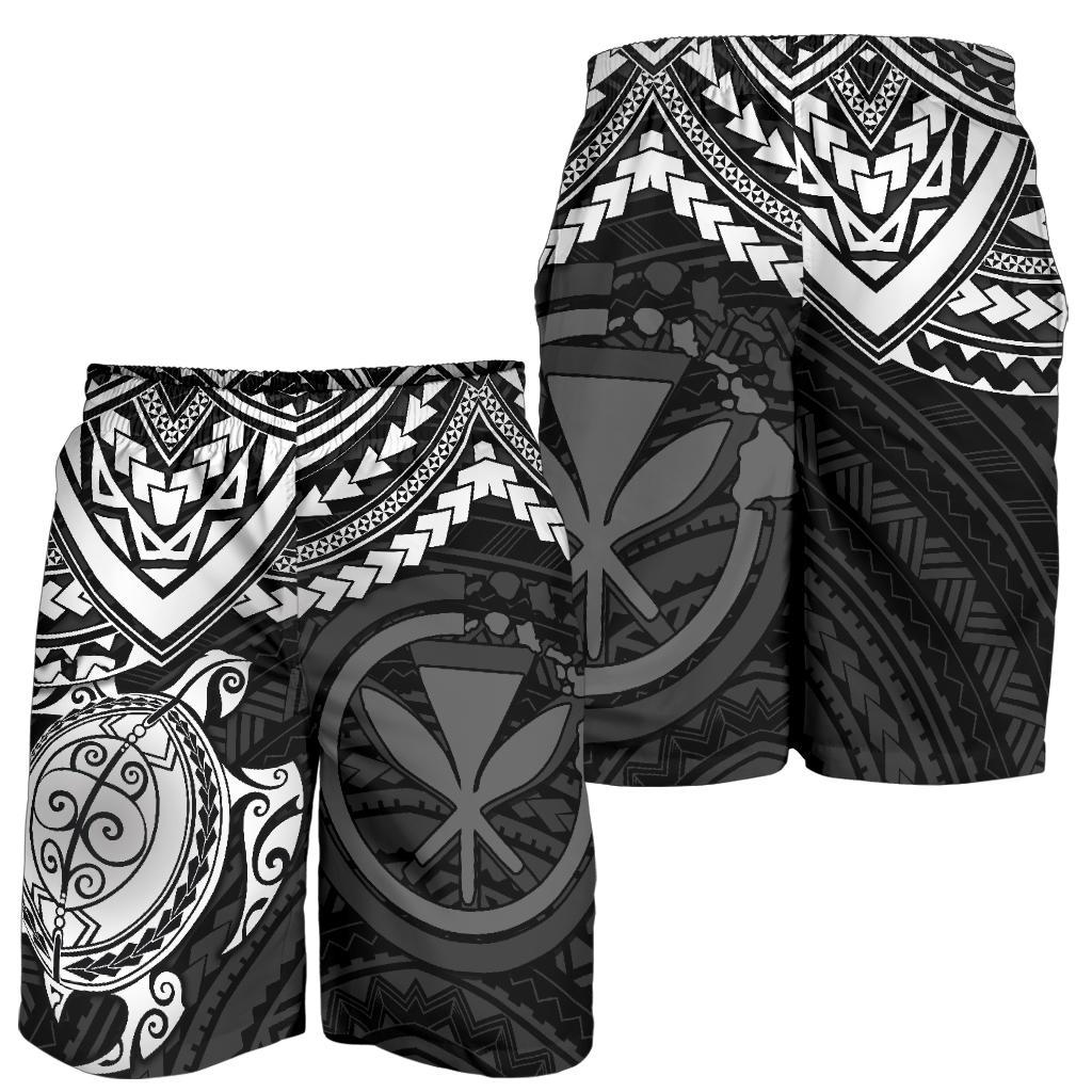 Polynesian Hawaii Short (Men) - White Turtle - Polynesian Pride