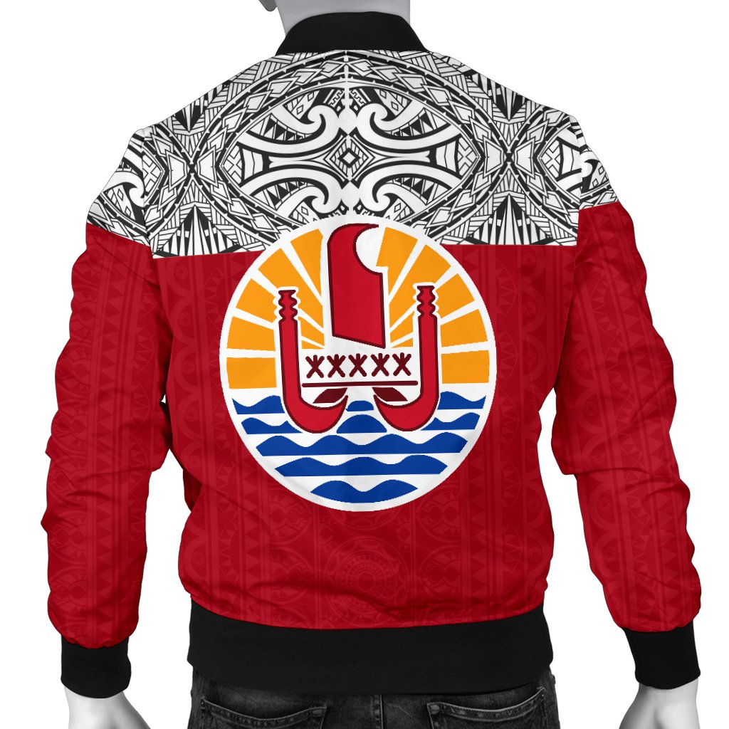 Tahiti Men's Bomber Jacket - Polynesian Design - Polynesian Pride