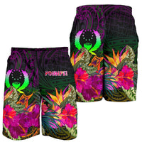Pohnpei Men's Shorts - Summer Hibiscus - Polynesian Pride
