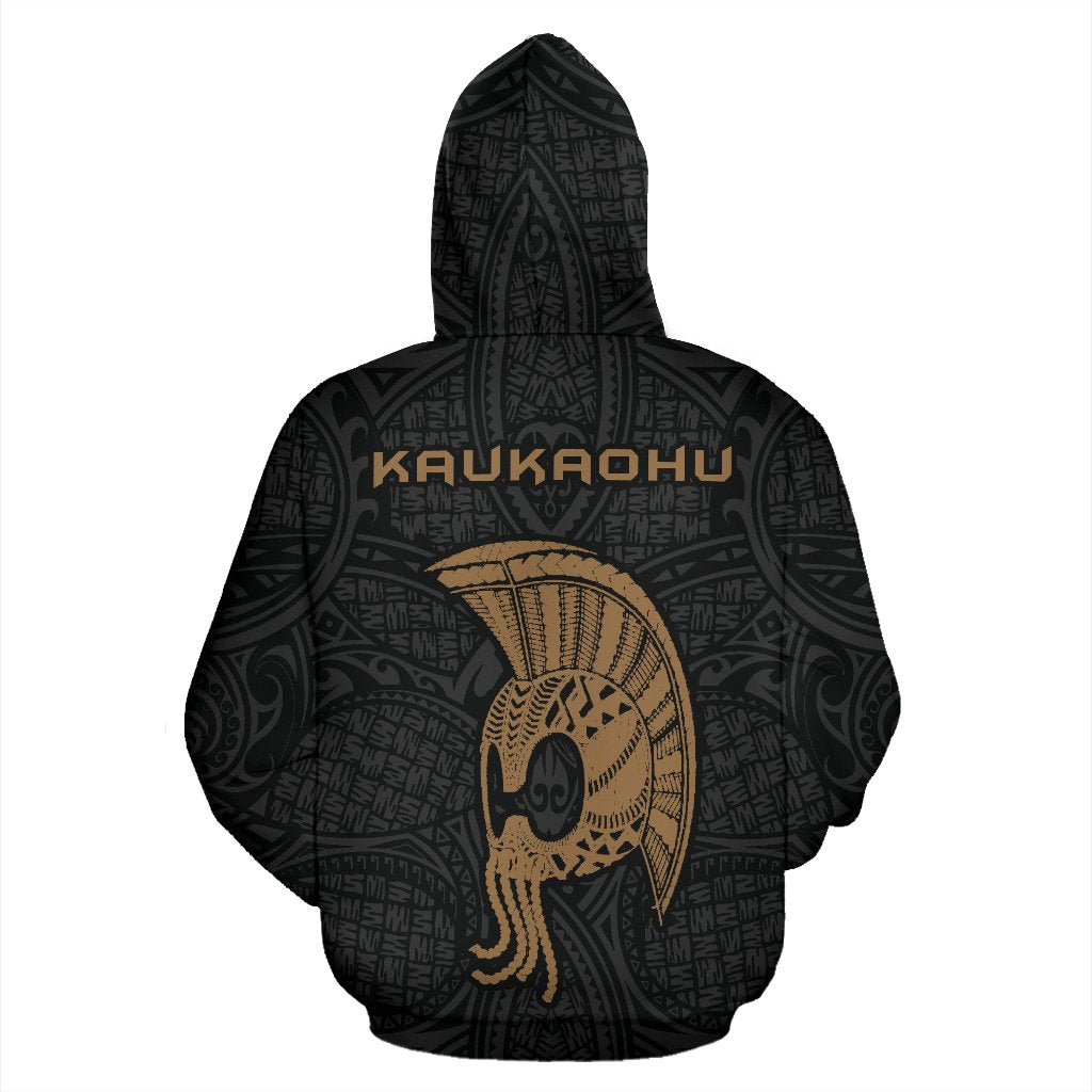 Polynesian Kakau Kaukaoho Helmet Kanaka Warrior Hawaii Zip Hoodie - Polynesian Pride