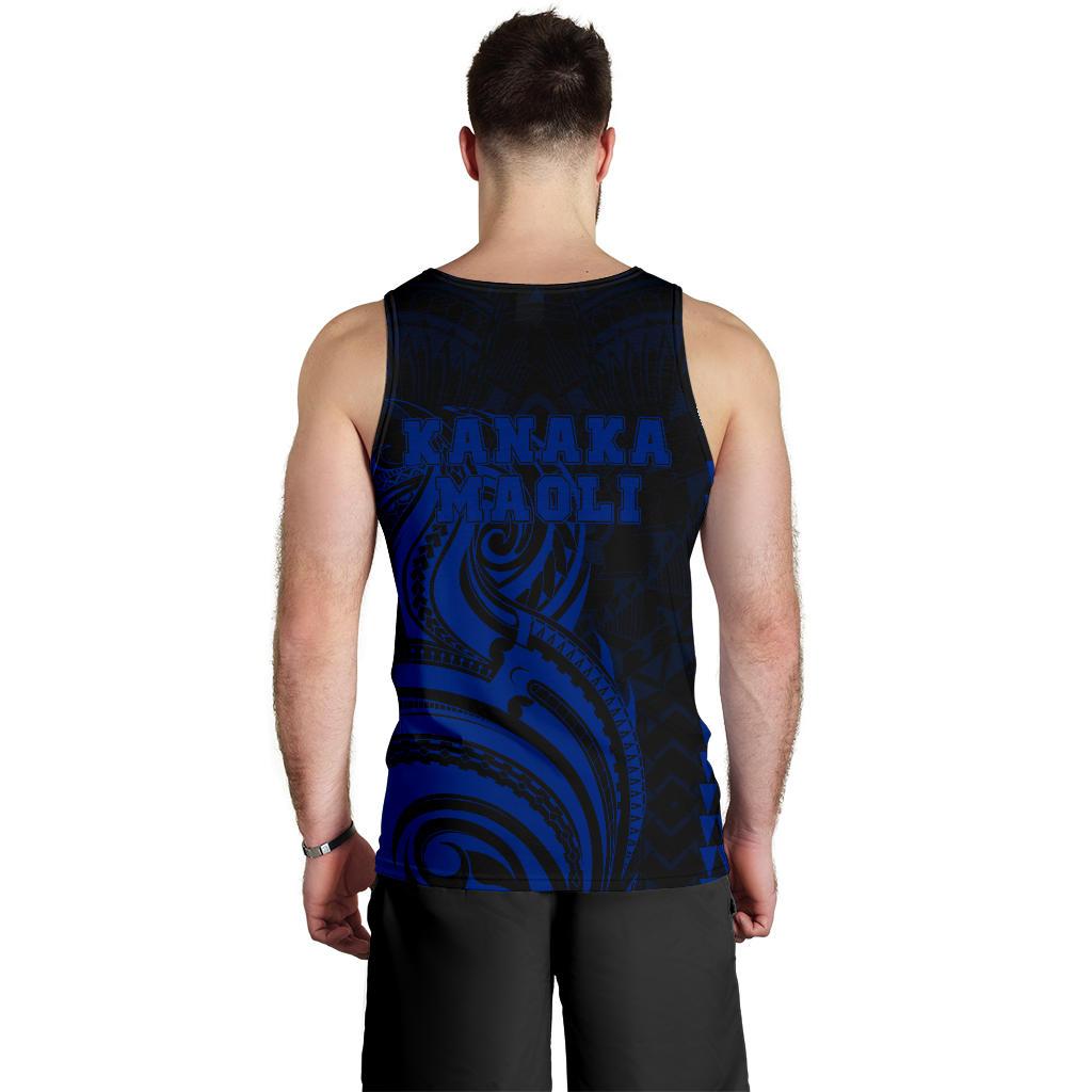 Kanaka Maoli Map Polynesian Tank Top Blue - Polynesian Pride