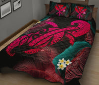 Hawaii Turtle Polynesian Tropical Quilt Bed Set - Ghia Style Pink - Polynesian Pride