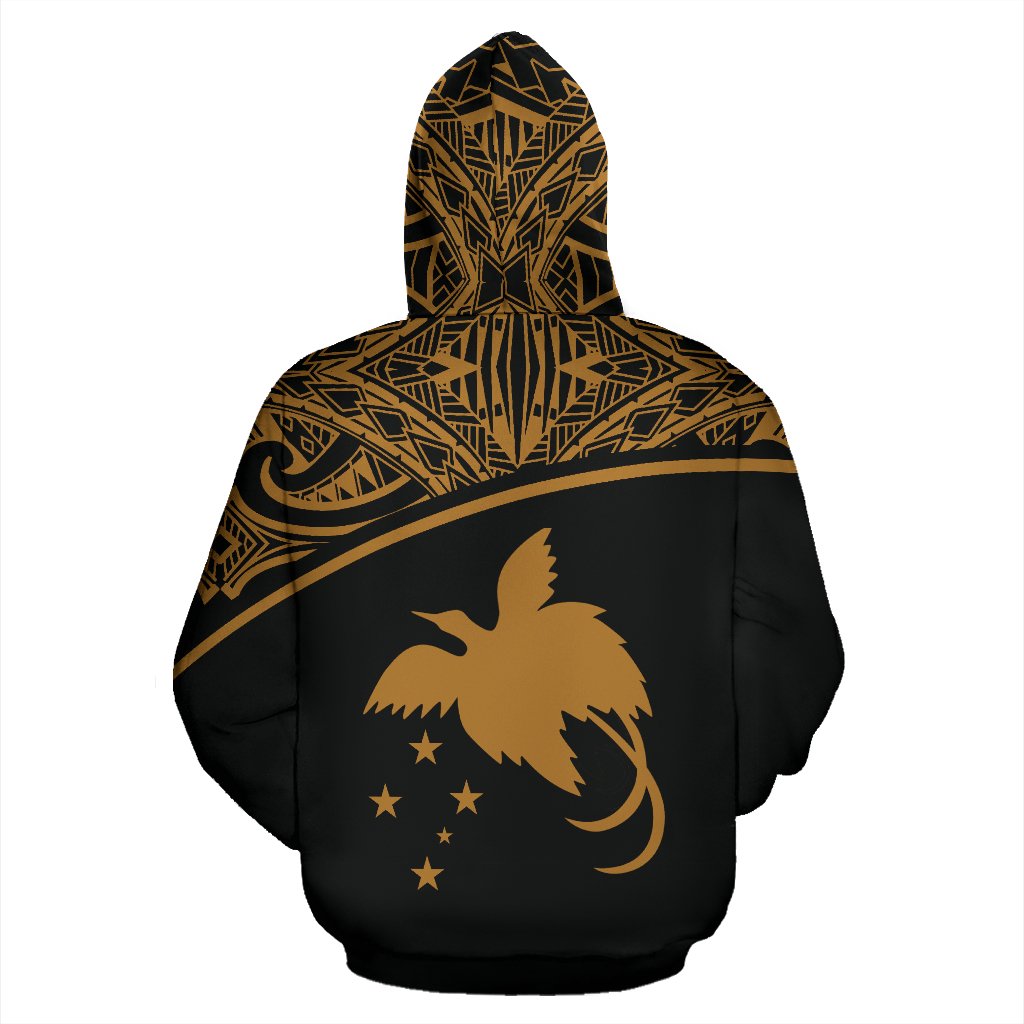 Papua New Guinea Polynesian ll Over Hoodie Gold Curve - Polynesian Pride
