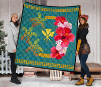 Hawaiian Turtle Tropical Polynesian - Premium Quilt - Azga Style - Polynesian Pride