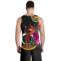 Vanuatu Men's Tank Top - Hibiscus Polynesian Pattern - Polynesian Pride