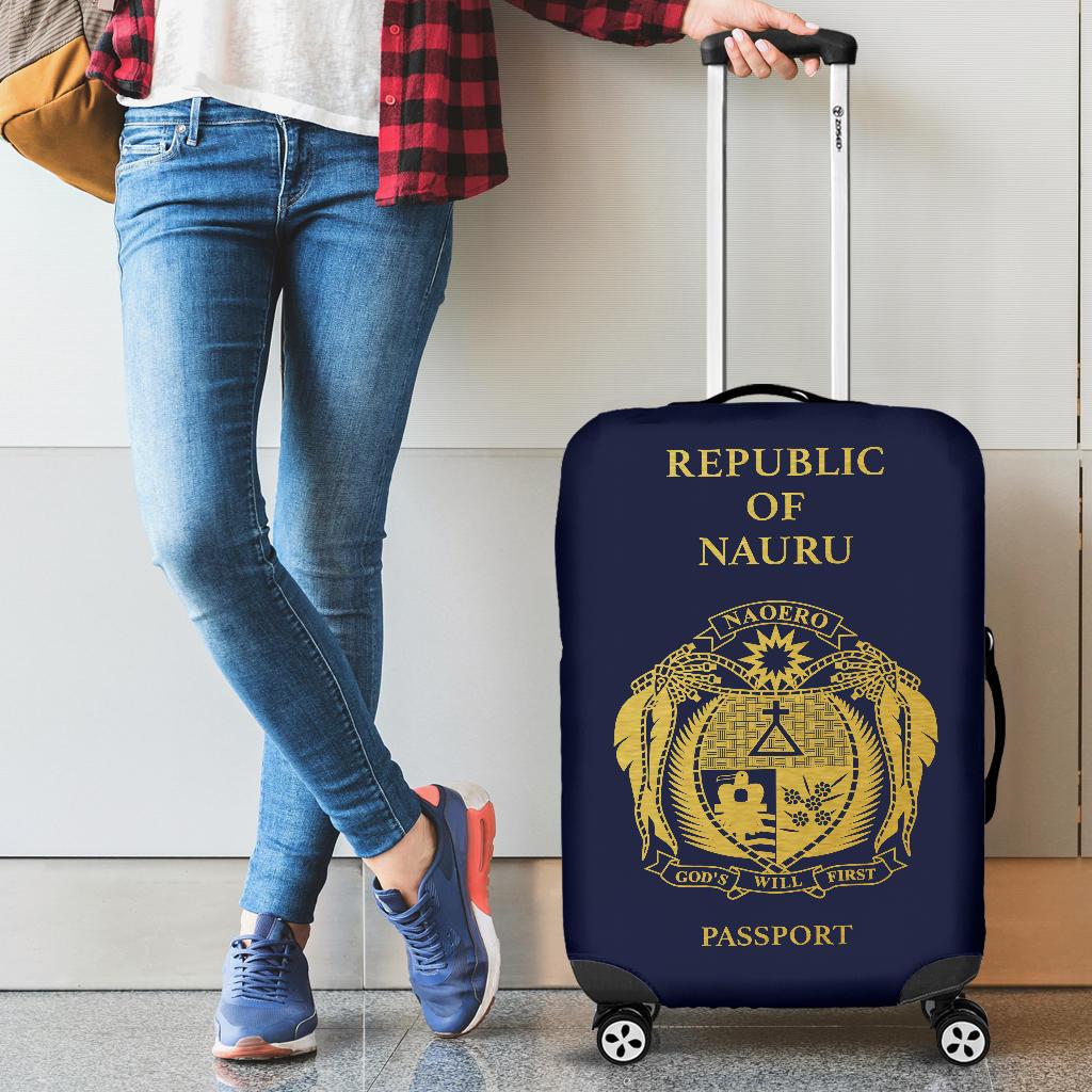 Nauru Passport Luggage Cover - Polynesian Pride