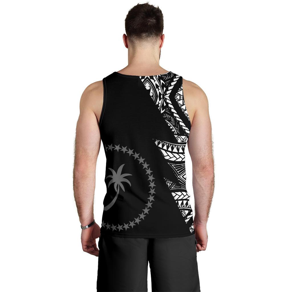 Chuuk Pattern Men's Tank Top - Black Style - FSM - Polynesian Pride
