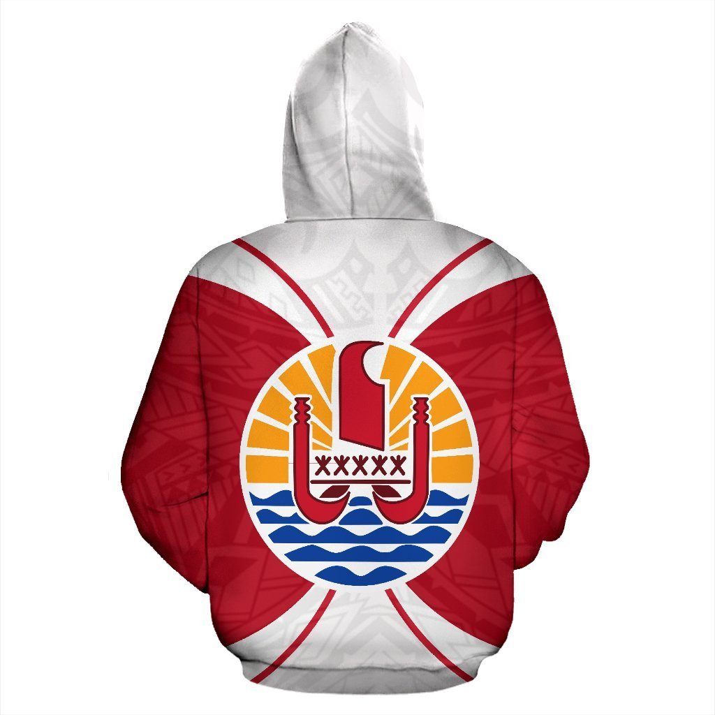 Tahiti All Over Zip up Hoodie Impact Version - Polynesian Pride