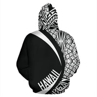 Hawaii Turtle Polynesian Zip up Hoodie Circle Style White Color - Polynesian Pride