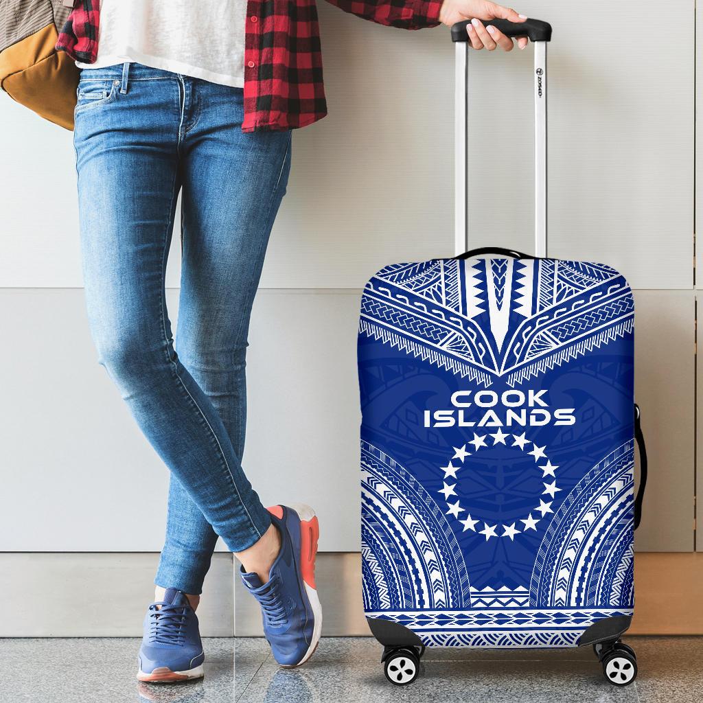 Cook Islands Flag Polynesian Chief Luggage Cover - Polynesian Pride